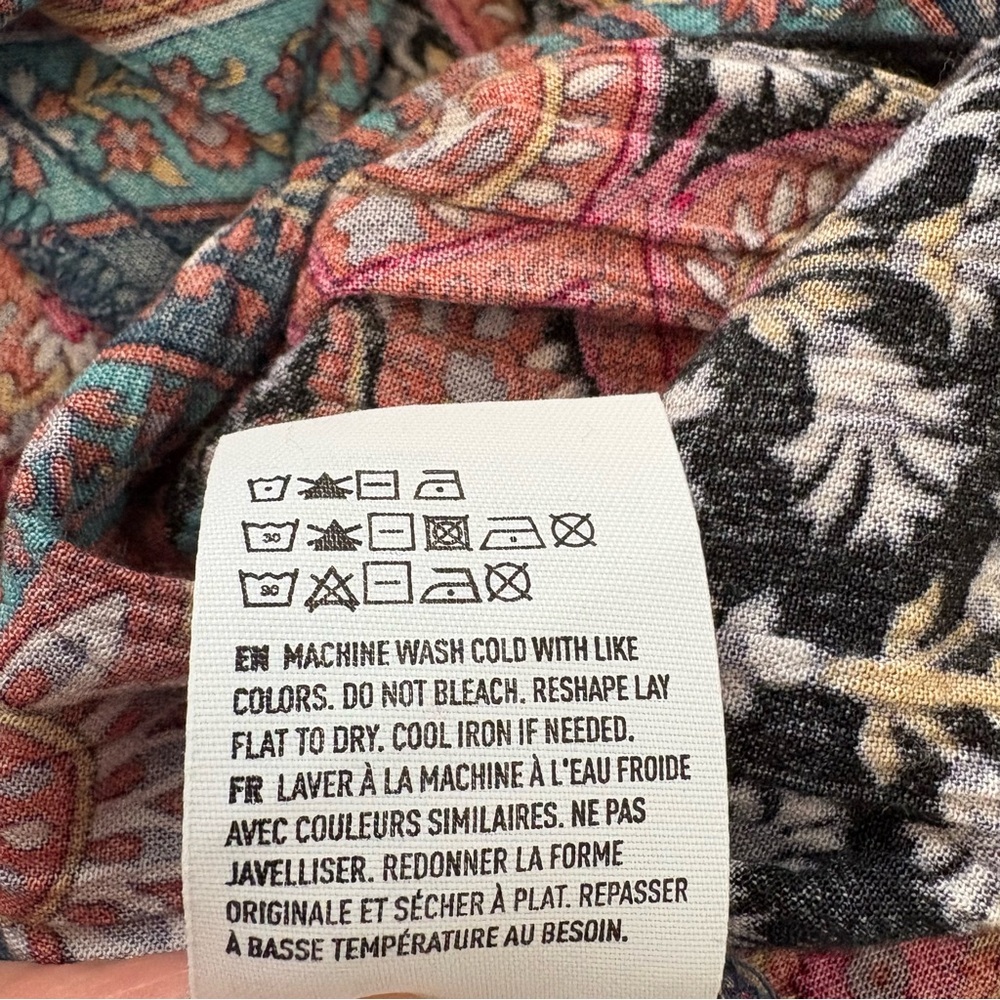 American Eagle Paisley Print Casual Maxi Dress with Slit Size XS - Picture 10 of 10